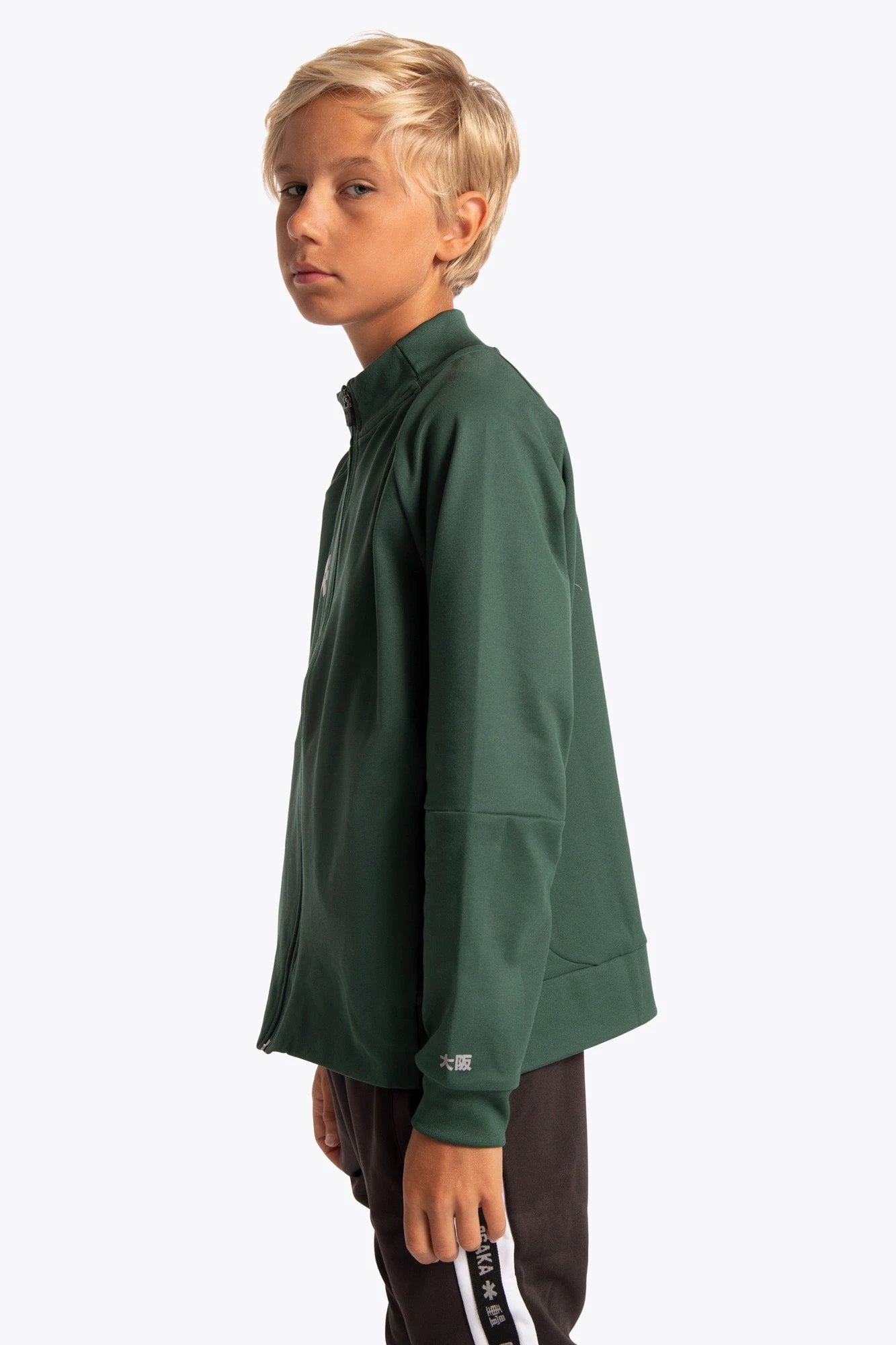 osaka-kids-track-top-felpa-full-zip-bambino-dark-green image 5