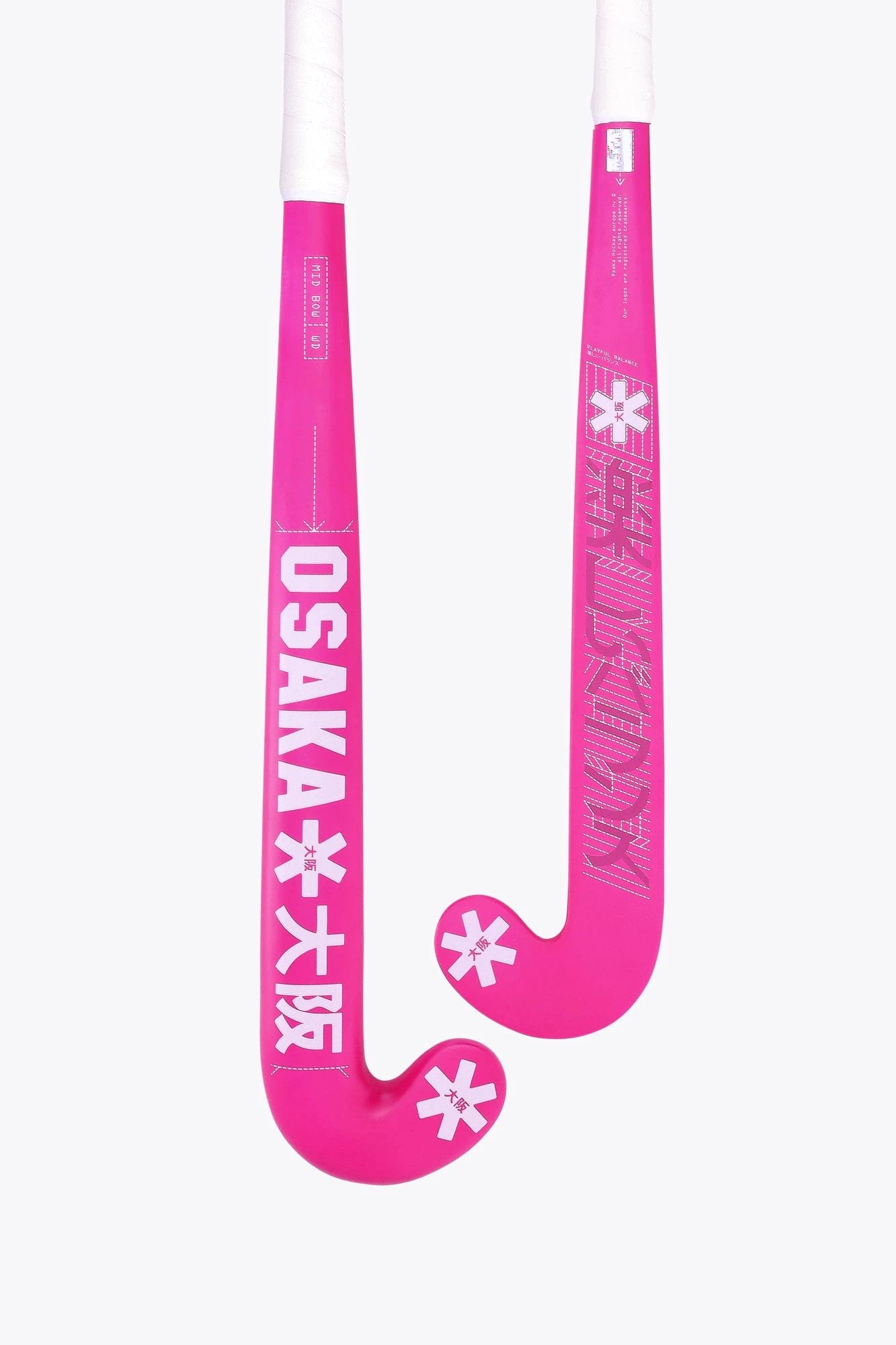 osaka-field-hockey-stick-mid-bow-wd-mazza-hockey-prato-electric-fuchsia image 1
