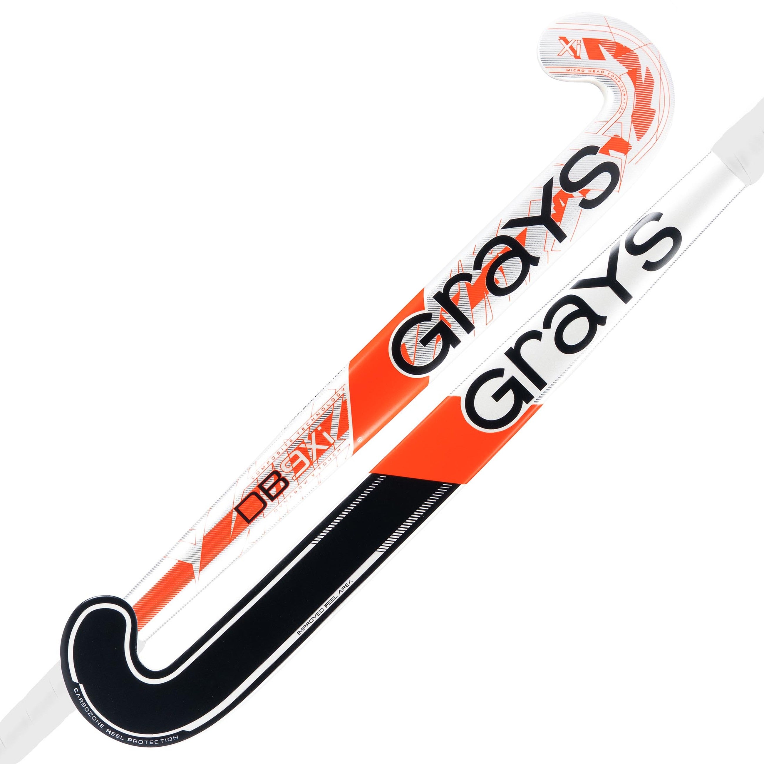grays-db9xi-dynabow-mazza-hockey-composita-white-orange-silver image 1