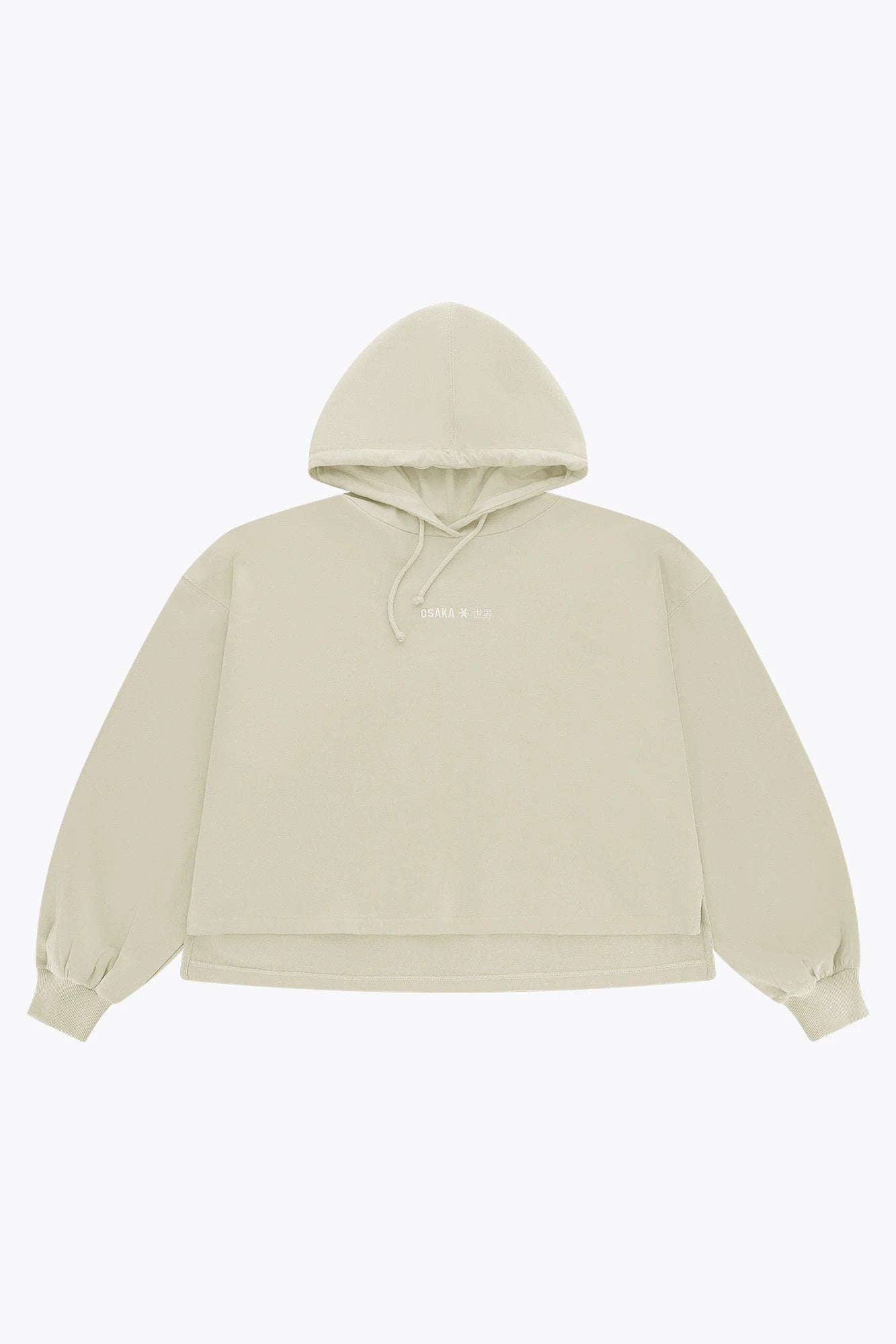 osaka-women-cropped-hoodie-felpa-cappuccio-donna-warm-grey image 1