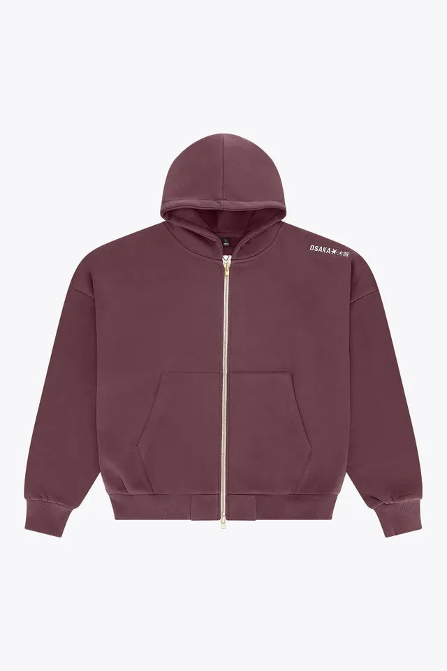osaka-men-felpa-full-zip-hoodie-peppercorn image 1