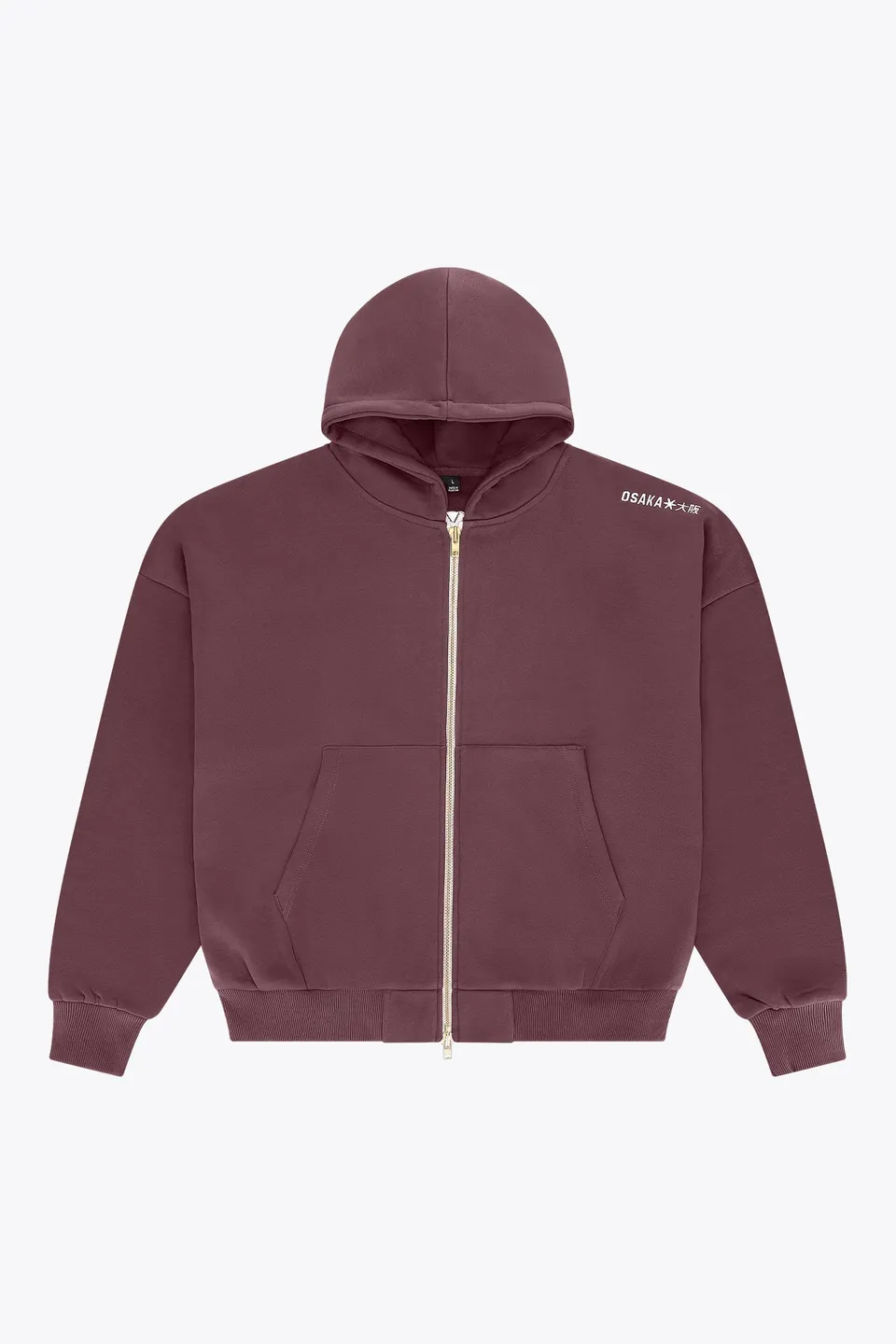 osaka-men-felpa-full-zip-hoodie-peppercorn image 1