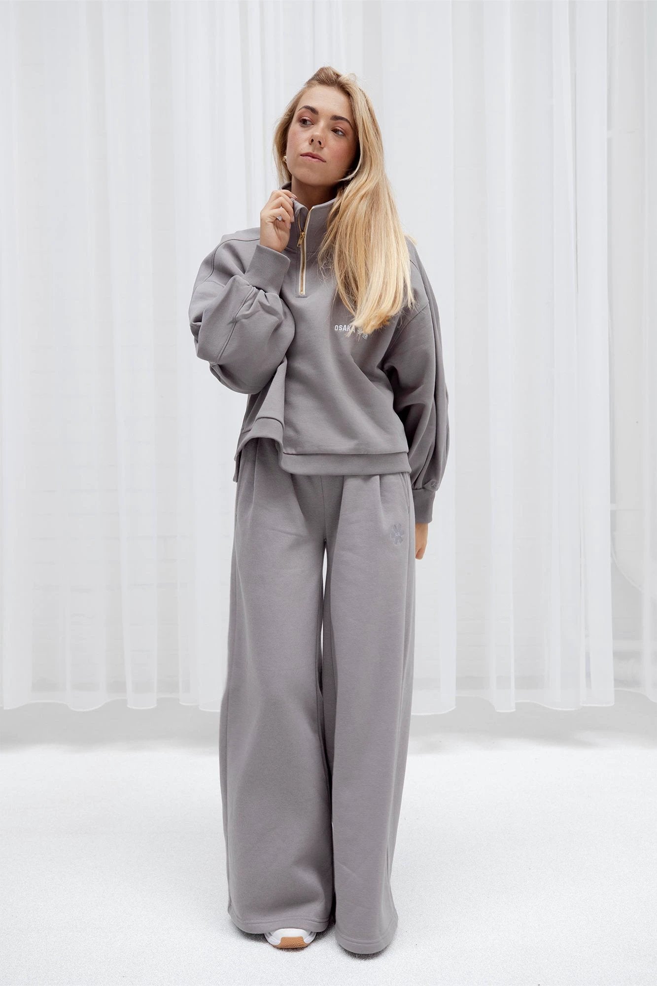 osaka-felpa-donna-cropped-half-zip-cloudburst image 8