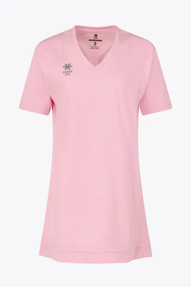 osaka-women-v-neck-tech-dress-abito-tecnico-fondant-pink image 1