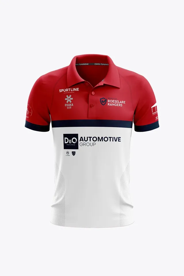 osaka-roeselare-rangers-polo-donna-rosso-bianco image 1
