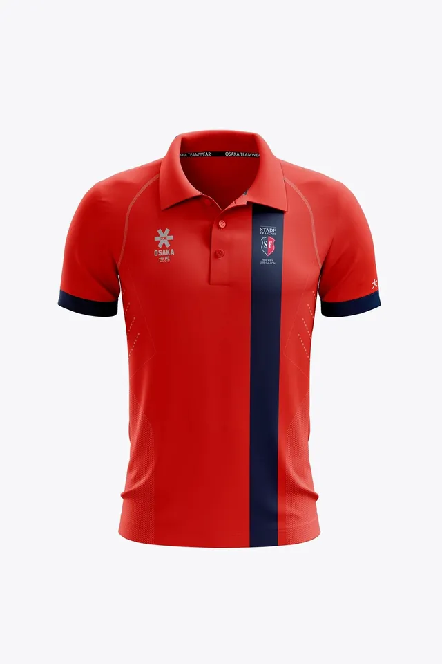 osaka-stade-fran-ais-polo-uomo-da-hockey-rosso image 1